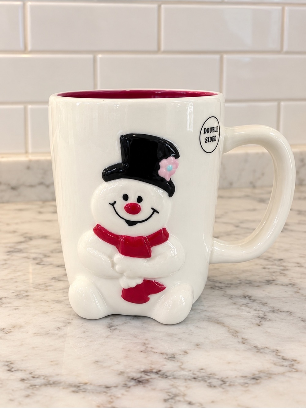 Rae Dunn Frosty The Snowman Double Sided Mug Everyone’s Favorite Snowman Mug NWT